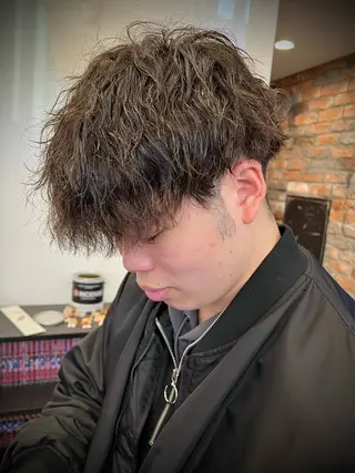 ショート パーマ メンズパーマ メンズカットYUKIのヘアスタイル