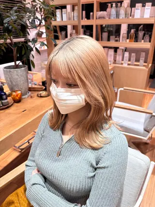 ミディアム 阿部 楓のヘアスタイル