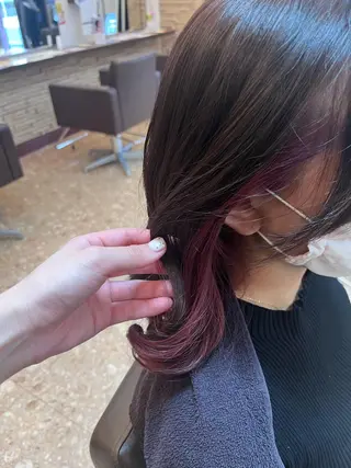 セミロング カラー ロングレイヤー 🤍山内　飛鳥🤍のヘアスタイル