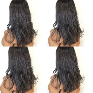 ロング カラー 韓国レイヤーカット/ ダブルカラーのヘアスタイル