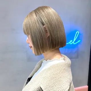ショート カラー 顔周り/ブリーチなし /縮毛矯正🫧伊勢のヘアスタイル