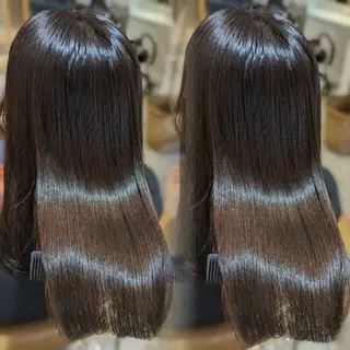 ロング 髪質改善/縮毛矯正/ レイヤーカットななこのヘアスタイル