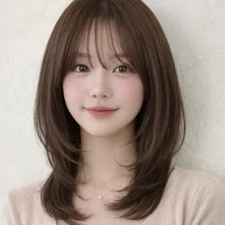 ミディアム ボブ・レイヤー🎀 エミリのヘアスタイル