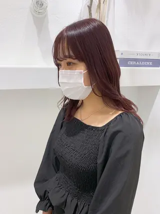ミディアム カラー ブリーチなしWカラー ／レイヤー🎀マリノのヘアスタイル