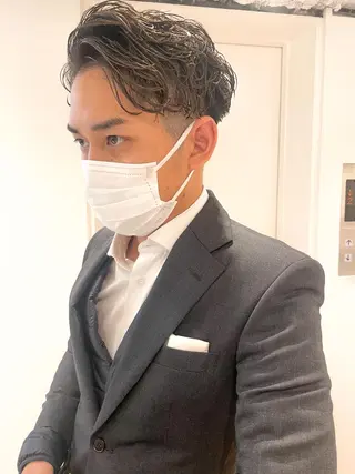 パーマ メンズ ショート✨ボブ✨代表 新田見美仁のヘアスタイル