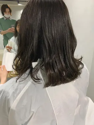 ミディアム カラー ボブパーマコテ巻き風 パーマNo1深江秀平のヘアスタイル