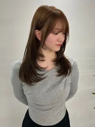 セミロング カラー レイヤー/髪質改善 SOA大槻 純也のヘアスタイル