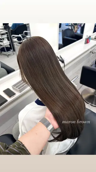 ロング ParveMix 宮﨑 梨里のヘアスタイル