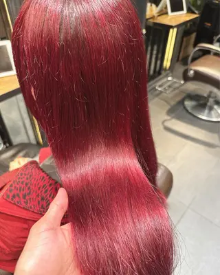ロング 齊藤政太 顔周り カット 透明感カラーのヘアスタイル