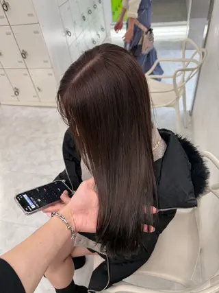 ロング カラー 中韓レイヤー/ ブラウン🤎はやとのヘアスタイル