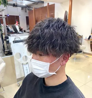 ミディアム パーマ メンズ 透明感カラー/ 髪質改善/サクラ🌸のヘアスタイル