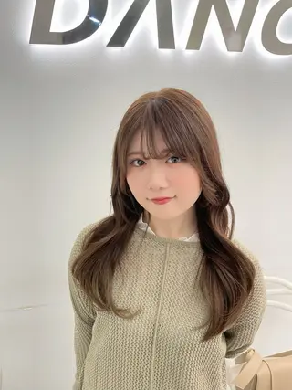 ロング カラー 中韓レイヤー/ ブラウン🤎はやとのヘアスタイル