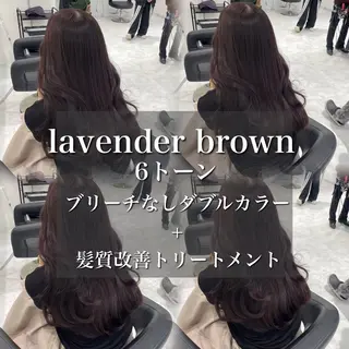カラー 🤍ブリーチなし ブラウンhimi🤍のヘアスタイル
