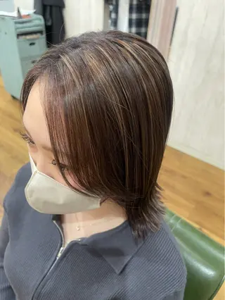 ミディアム カラー ｼﾉｻﾞｷ ｷﾅのヘアスタイル