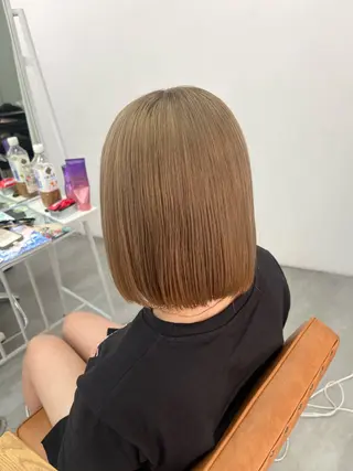 ショート 艶カラー/髪質改善 サラサ💟のヘアスタイル