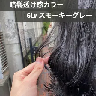 ミディアム カラー ブリーチなし✨艶髪 カラー𓃲YAGIのヘアスタイル