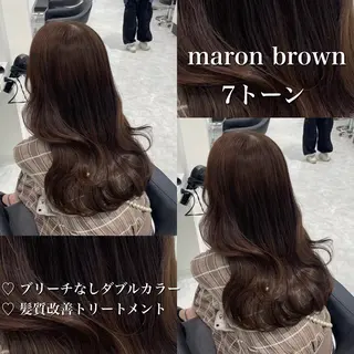 カラー 🤍ブリーチなし ブラウンhimi🤍のヘアスタイル
