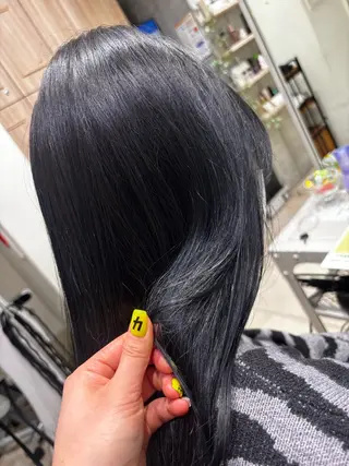 セミロング オリーブ/韓国風 まつパ/himariのヘアスタイル