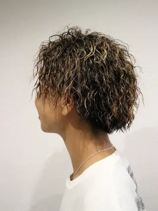 パーマ メンズ 久保 陵伽のヘアスタイル