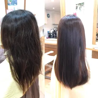 ロング カラー パーマ 縮毛矯正◇髪質 改善✨松下直揮のヘアスタイル