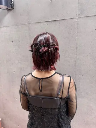ショート ヘアアレンジ 🎗️【ヘアセット 美眉】吉川玲🎗️のヘアスタイル