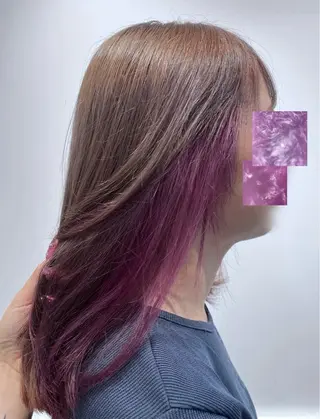 セミロング カラー ヘアアレンジ newi 天王寺 🪐airiのヘアスタイル