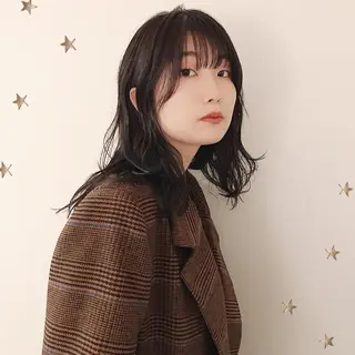 セミロング カラー 市川 千夏のヘアスタイル
