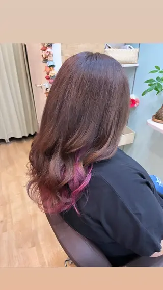 ロング カラー ヘアアレンジ like みやびのヘアスタイル