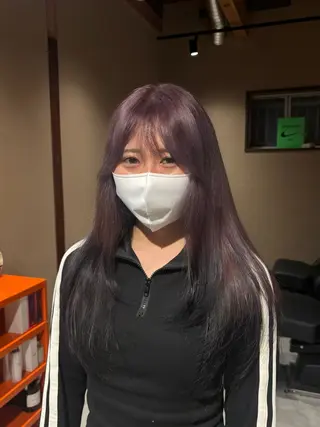 ロング 中津/トレンドカラー /美馬本紅亜のヘアスタイル