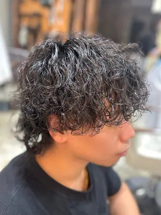 ショート パーマ メンズ 💥桜木町メンズ専門 💥ルキのヘアスタイル