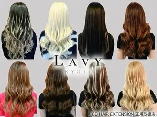 セミロング Lavy Kyoto エクステのヘアスタイル