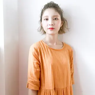 ショート カラー ヘアアレンジ ブリーチなし透け感/ マンツーマン/Ryoのヘアスタイル