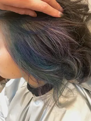 ミディアム カラー 岩谷/ブリーチ 🪽透明感カラーのヘアスタイル