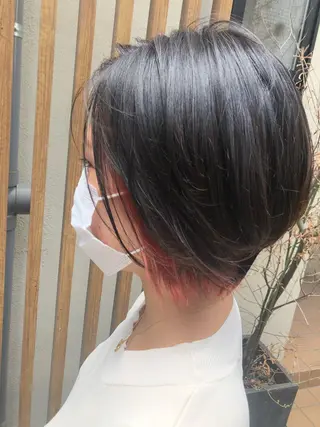 ショート カラー 梅田美容室 高山アヤのヘアスタイル