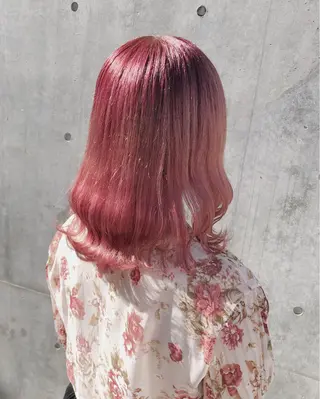 セミロング カラー ヘアアレンジ メンズ キッズ 💟Chloe原宿店 🩶ハイトーンのヘアスタイル