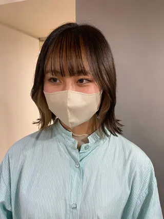 ミディアム カラー ヘアアレンジ ボブ /ニュアンス/ satomi🧸💖のヘアスタイル