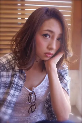 ミディアム カラー みうら ミウラのヘアスタイル