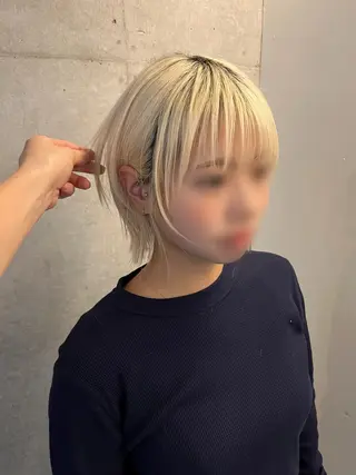 ミディアム 韓国タッセルカット レイヤーカットのヘアスタイル