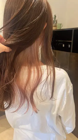 ロング 赤み消しカラー 🩵かりんのヘアスタイル