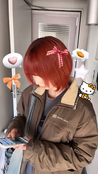 ミディアム カラー ハイトーン/ゆるふわ 🧚𖥔ׁTOMO♡のヘアスタイル