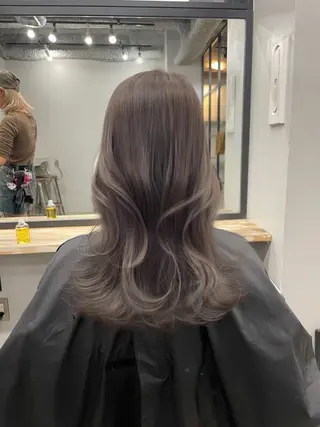 ロング カラー 新宿/韓国ヘア/ 髪質改善ストレートのヘアスタイル