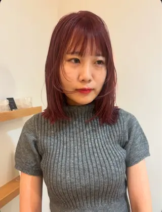 ミディアム カラー ブリーチなしカラー/ パーマ/おとは🦖♡のヘアスタイル