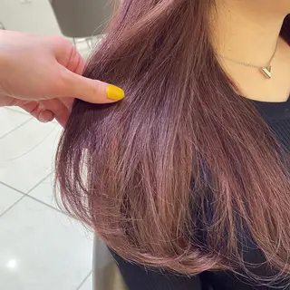 カラー 韓国レイヤー🪽 耳ツボジュエリーのヘアスタイル