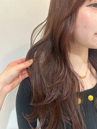 ロング カラー ユナ/暖色カラー🧡 /表参道のヘアスタイル