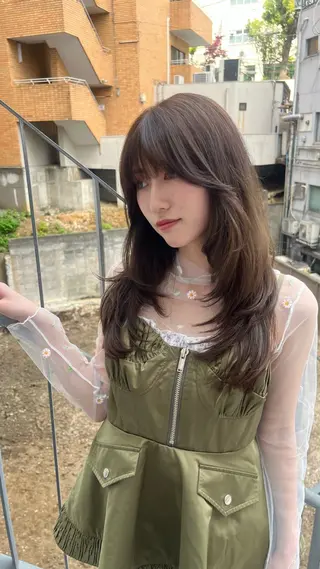 ロング カラー 柔らかい艶暖色 レイヤー🫧姫汝のヘアスタイル