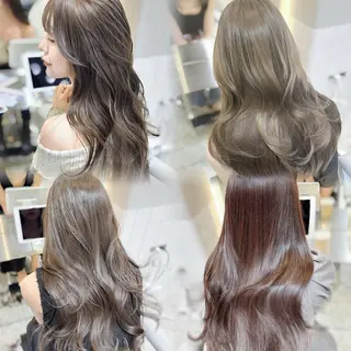 セミロング カラー 新宿/韓国風レイヤー 髪質改善/渋谷直樹のヘアスタイル