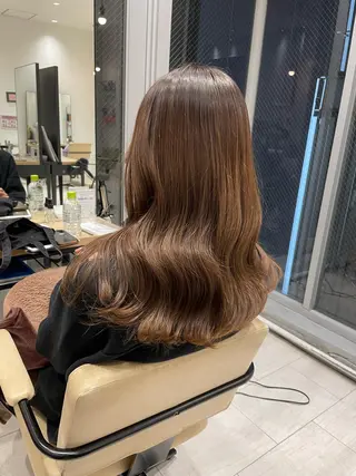 セミロング 韓国風ハッシュカット 似合わせレイヤー池袋のヘアスタイル