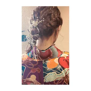 ミディアム ヘアアレンジ 玉田 夕貴のヘアスタイル