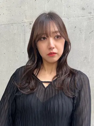 セミロング カラー 中尾 碧斗のヘアスタイル