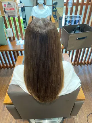 セミロング カラー 髪質改善特化 長澤友哉のヘアスタイル